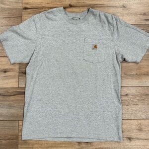 CARHARTT Men’s Gray Casual Mid-weight Loose Fit T-shirt | Size Medium
